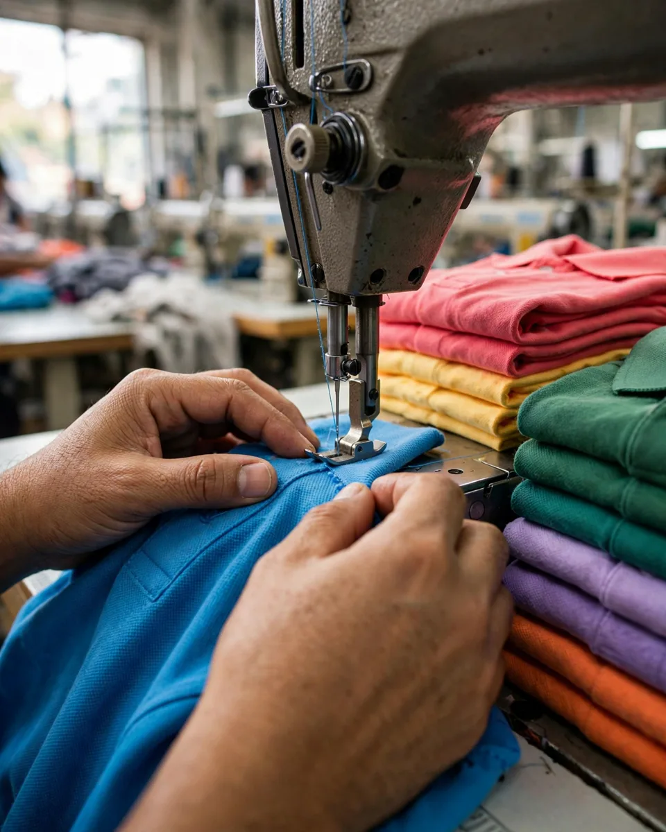 Sewing Polo Shirts at the Shadanatex Factory in Bangladesh